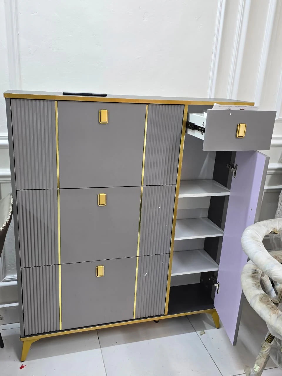 Bucket Flip Shoe Rack Cabinet Luxury Large Capacity Storage Shoe Rack Organizer