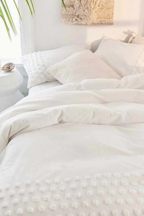 Luxury Tufted Dot Design Duvet cover set
