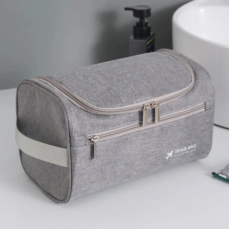 Travel Toiletry Bag for Hanging Men and Women Cosmetic Bag with Mesh and Zip Compartment Large Wash Bag Waterproof Men Women for Suitcase Hand Luggage