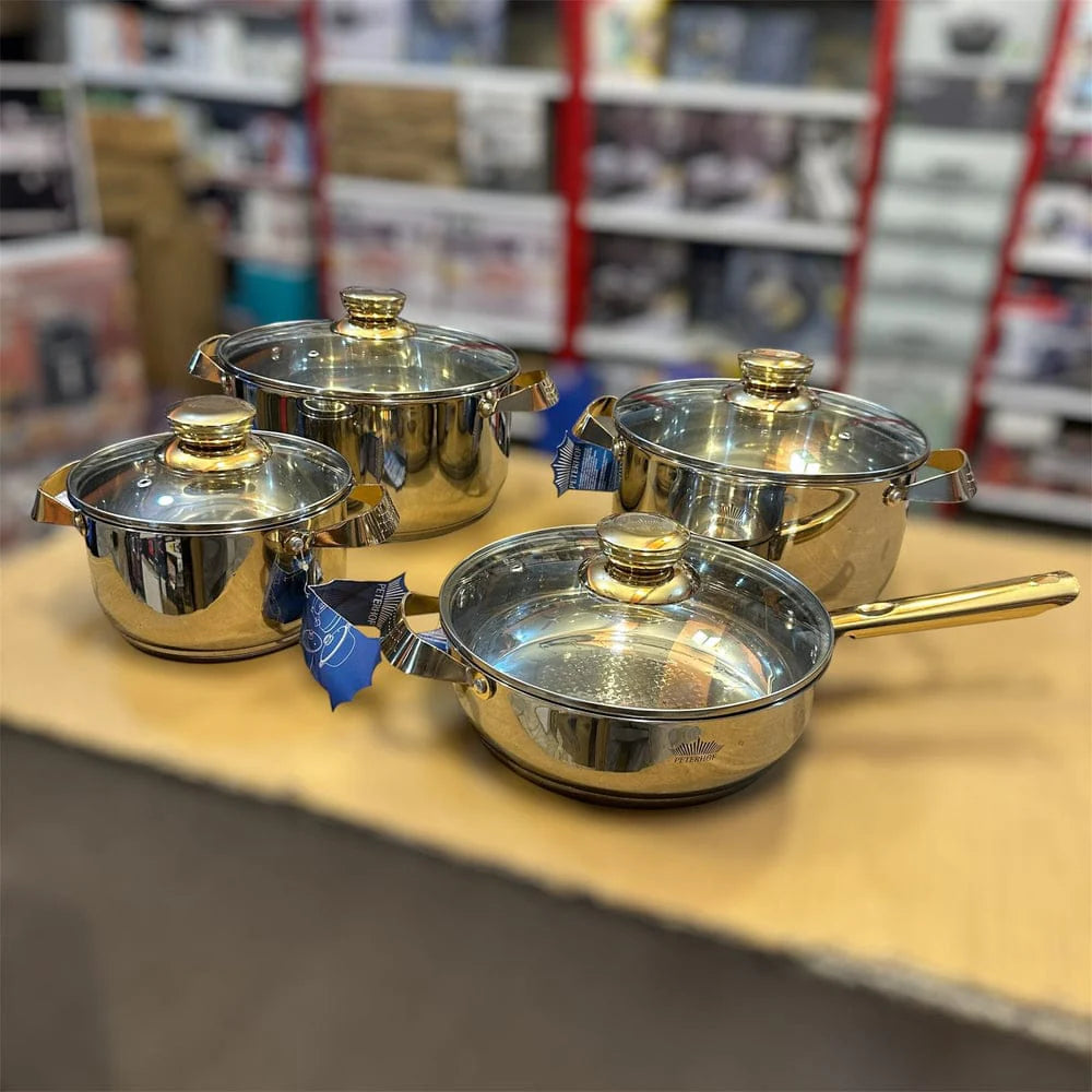 8pc Peterhof stainless steel cookware