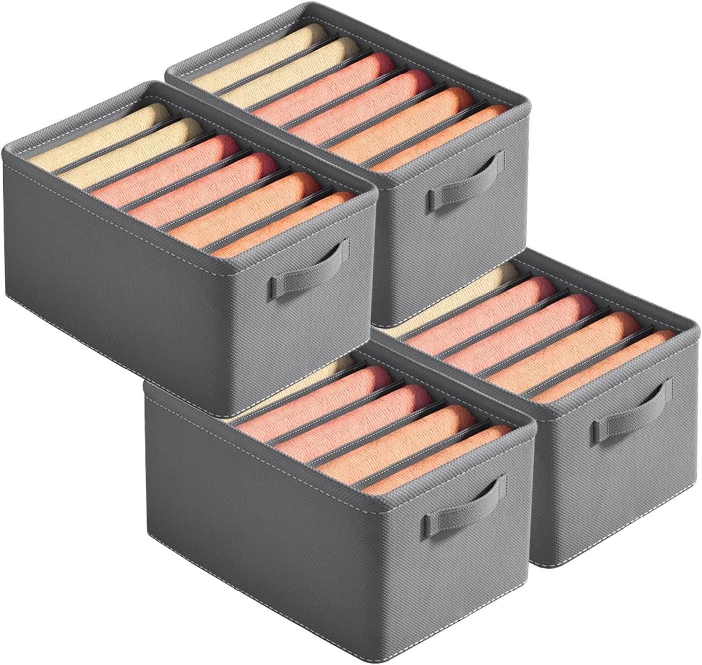 Extra Large Foldable Wardrobe Storage Jeans Trousers Organizer for Clothes 4pcs