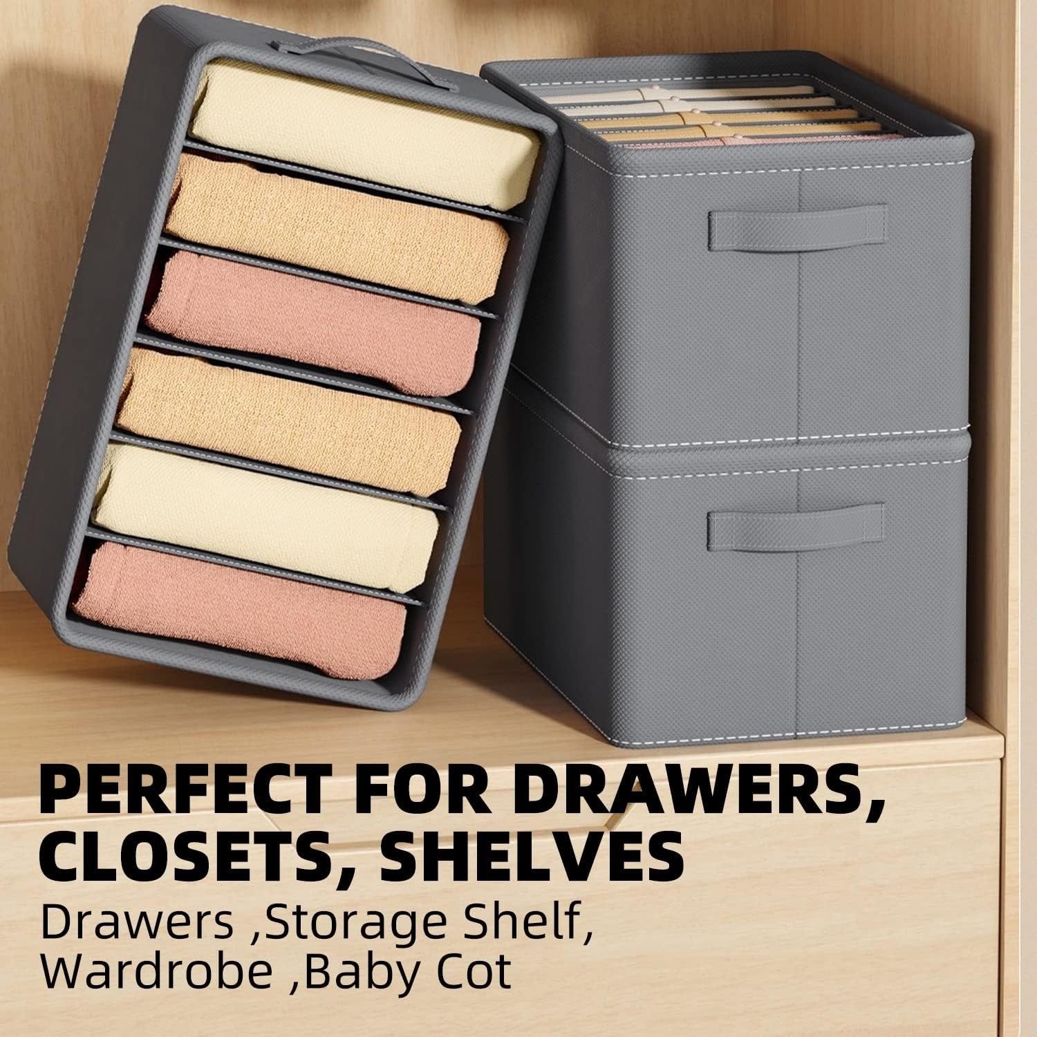 Extra Large Foldable Wardrobe Storage Jeans Trousers Organizer for Clothes 4pcs