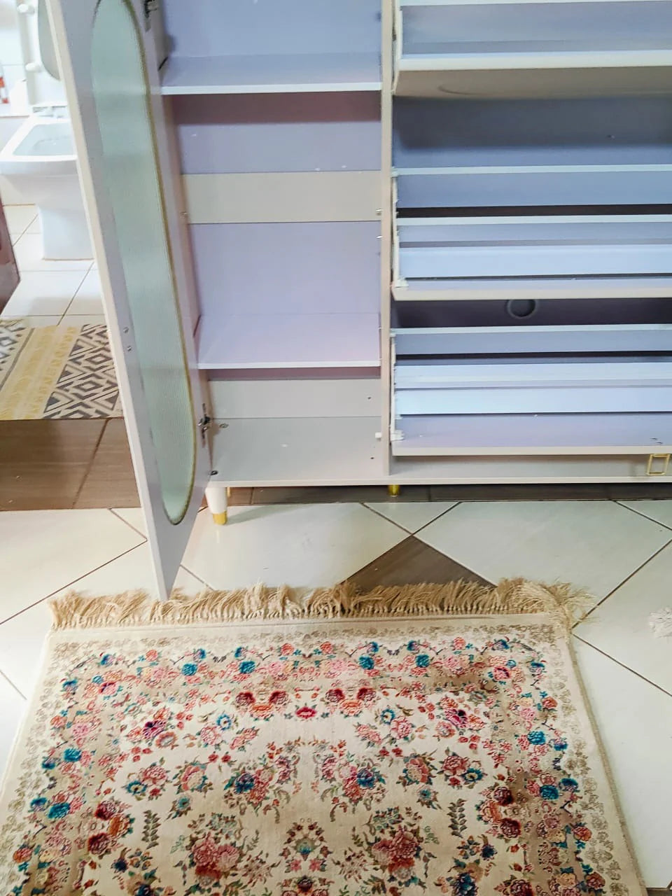 Shoe Cabinet Slim Shoe Cabinet - Free Standing Shoe Storage with Doors - Entryway Shoe Racks