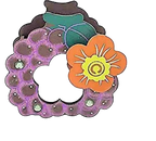 Gold leaf Multicolor Wooden Pen Stand With Mirror