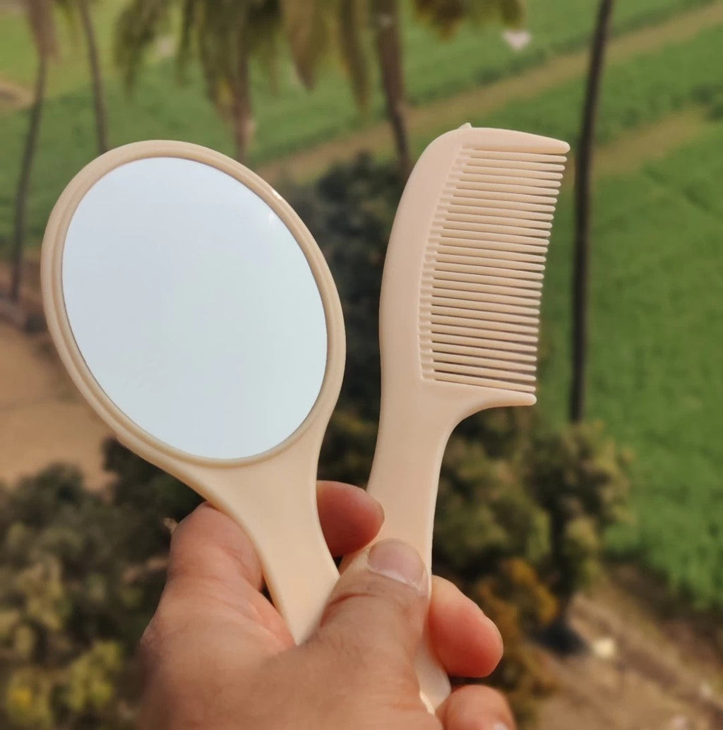 3sets Hand mirror comb