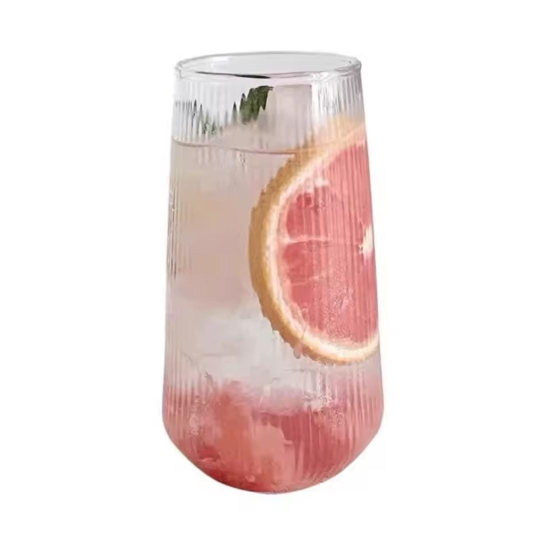 Ribbed juice/water glasses 6pcs