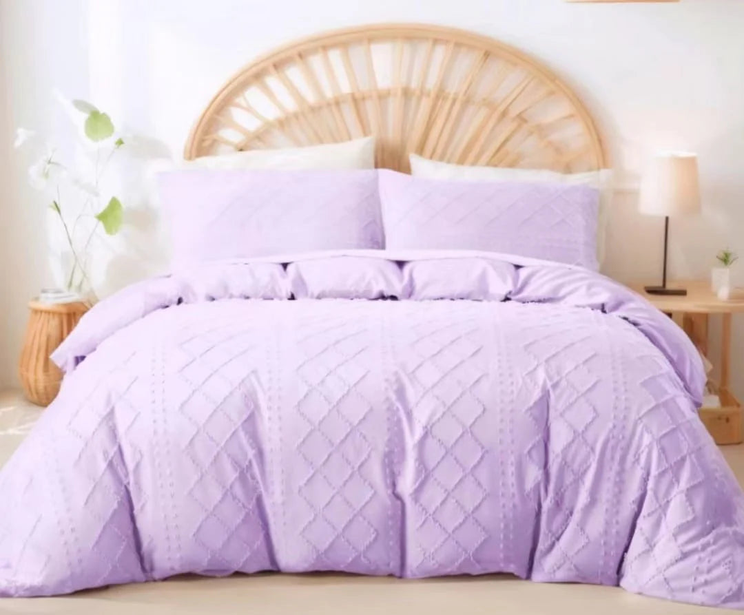 marble and tufted duvet cover