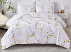 marble and tufted duvet cover