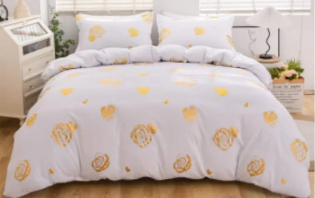 marble and tufted duvet cover