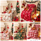 Double Sided Christmas Sherpa Fleece Throw Blankets