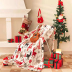 Double Sided Christmas Sherpa Fleece Throw Blankets