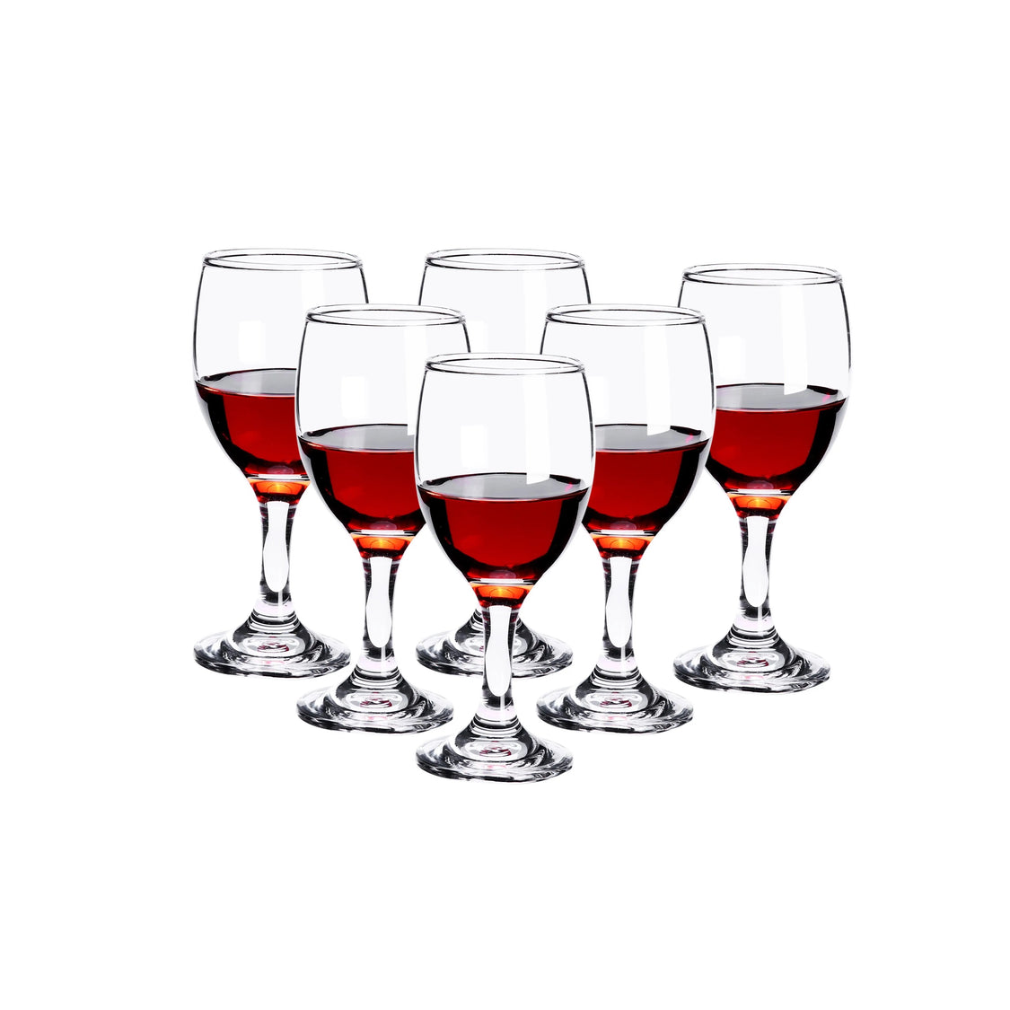 Crystall Clear Glass Wine Glasses 6pcs