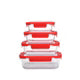 4 Pcs Borosilicate Glass Food Storage Containers with Lock Lids Oven Microwave Freezer Safe Lunch Box Set