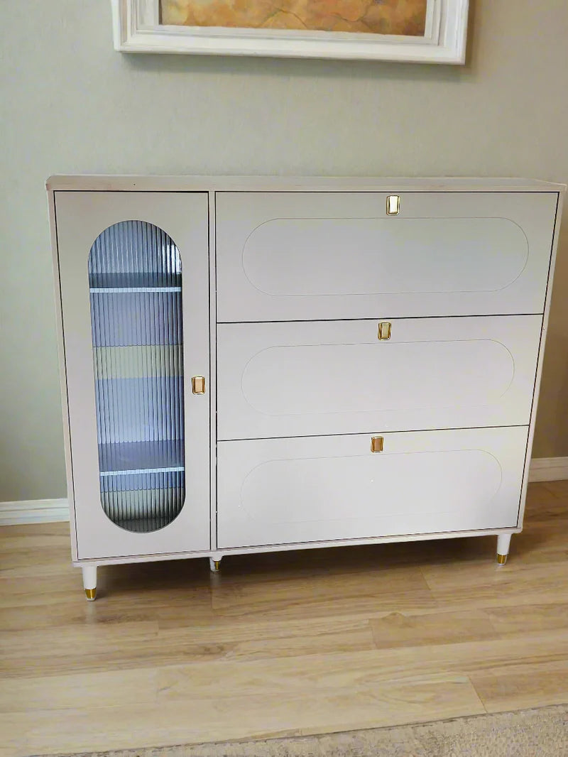 Shoe Cabinet Slim Shoe Cabinet - Free Standing Shoe Storage with Doors - Entryway Shoe Racks