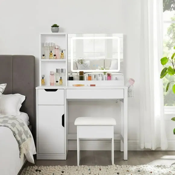 Luxurious vanity dressing tables with a sliding mirror