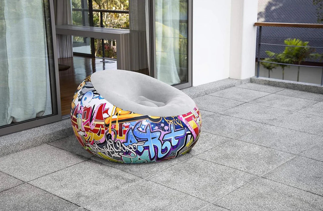 Graffiti Inflatable bean bag Airchair, Multi-Colou
