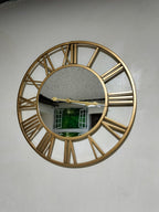 Creative Metal Wall Clock with Mirror – 50cm
