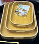 3pcs Bamboo Food Storage & Serving Tray Set with Handles