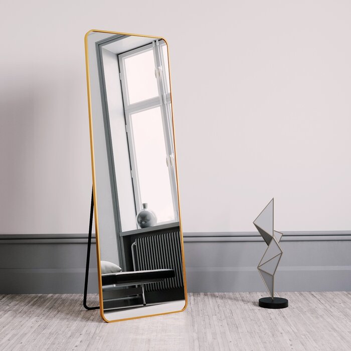 Unbreakable Full Length Mirror with Metallic Frame