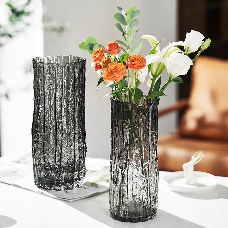 Modern creative dark glass vase (1 piece