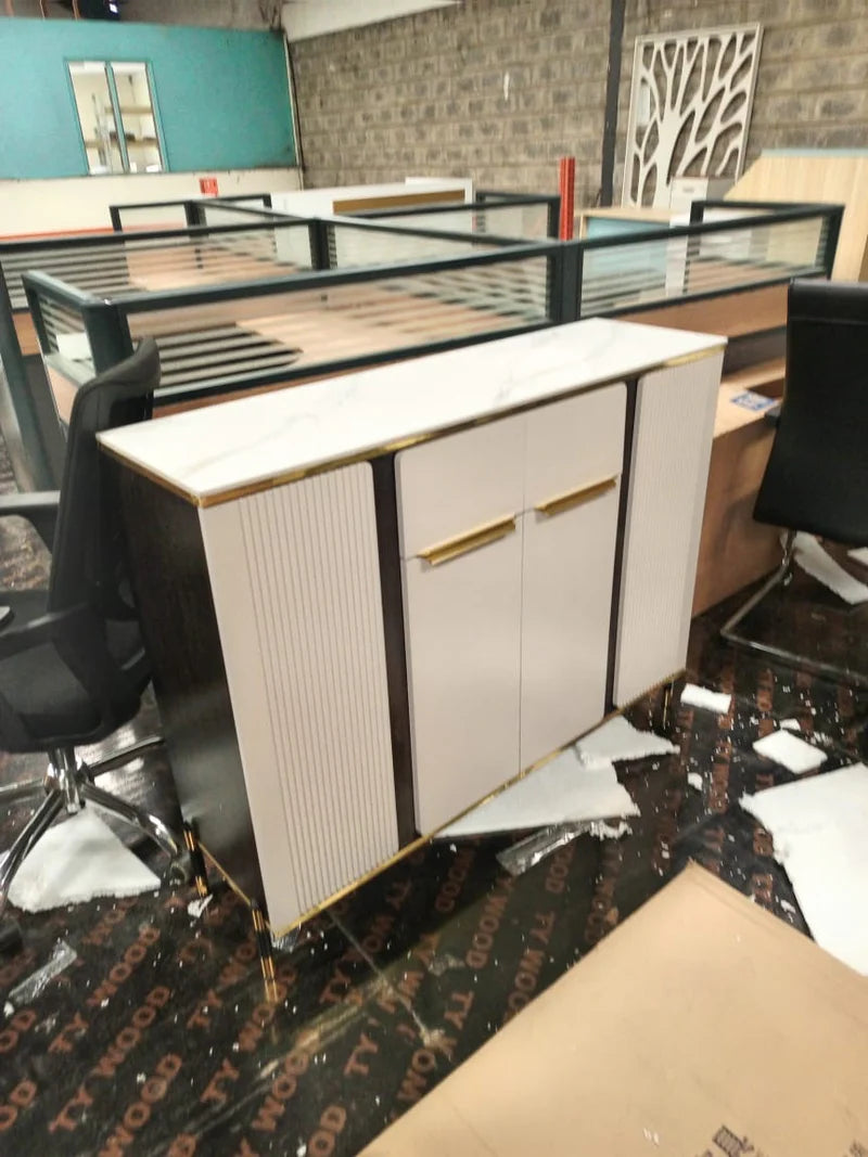 Elegant Multi-Functional Storage Cabinet Shoe Organizer, Makeup Display, Wine & TV Console Entry Way Buffet Table