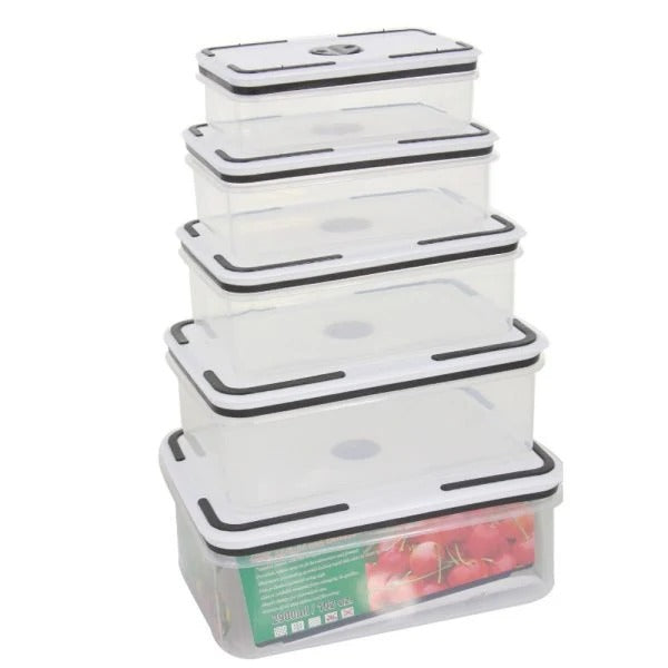 5-in-1 Microwaveable Fridge Food Storage Containers – Stackable, Airtight & BPA-Free