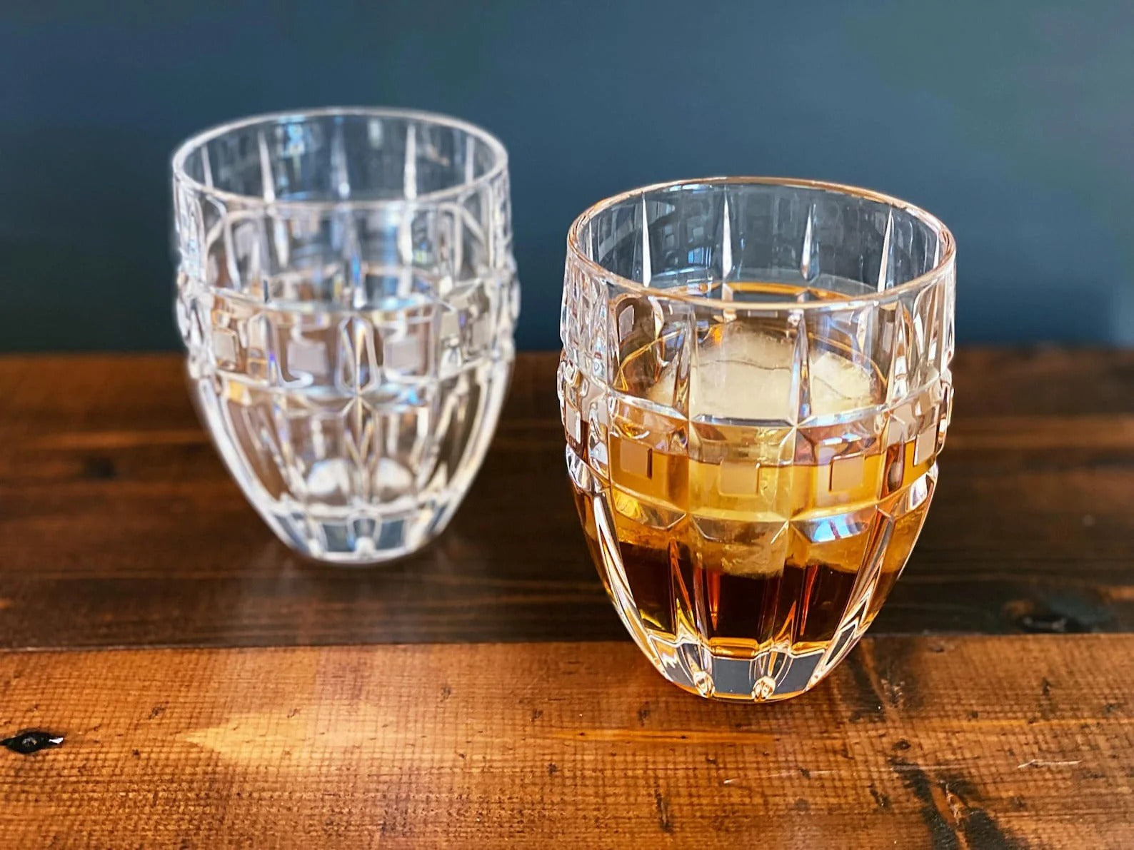 Crystal Whiskey Glasses Elegant Fine Cut Glass