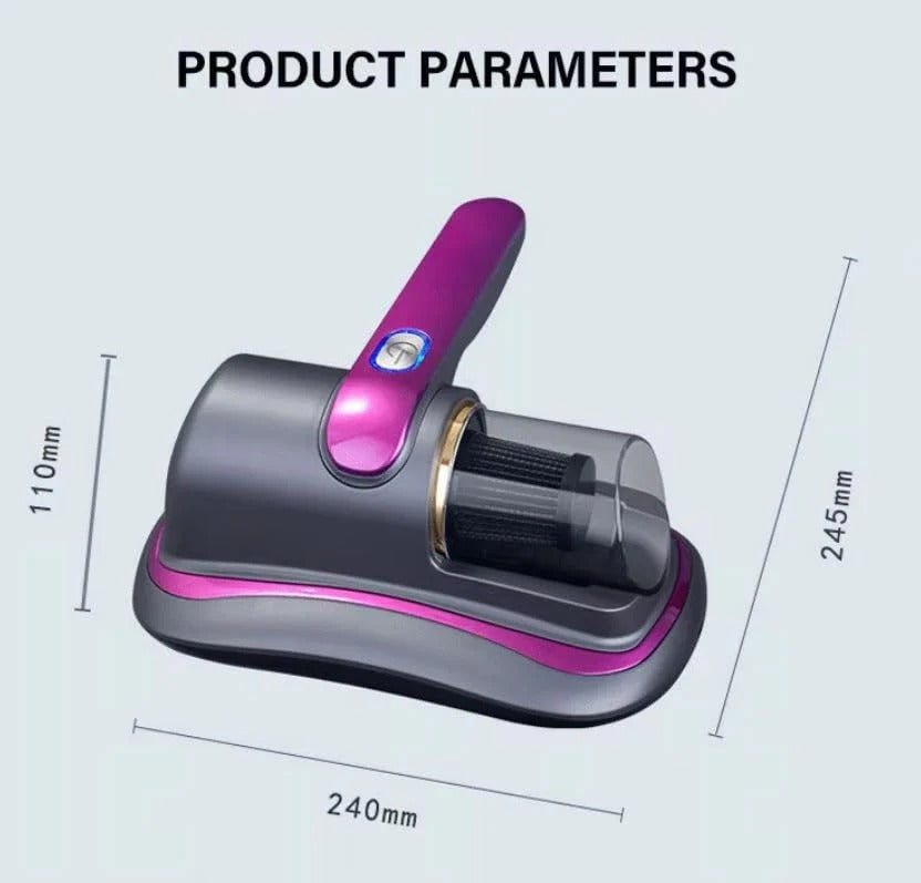 Bed Vacuum Cleaner, Household High-Frequency Strong Mite Removal Instrument, Handheld Deep Mattress Vacuum Cleaner, Wireless Vacuum Cleaning Remover Instrument, for Bed, Sofa, Carpets
