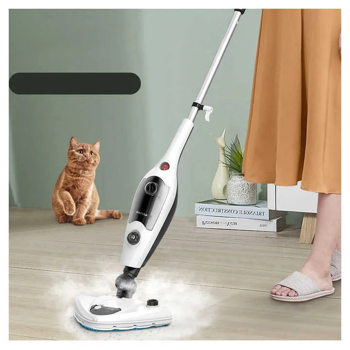 1300W 10 in 1 Multifunction Steam Cleaner, Hygienic Floor Cleaning, Steam Mop, Electric Floor Mop Floor Cleaning Set Double Function with Portable Steam Cleaner 8 Bar