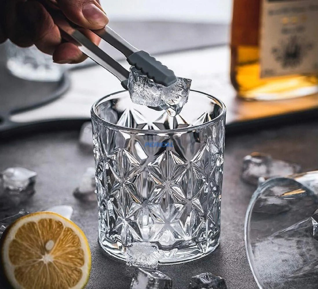 Crystal Whiskey Glass Set of 6, Clear, 310 ML, Round Whisky Glass, Lead Free Barware for Scotch, Bourbon, Cocktail