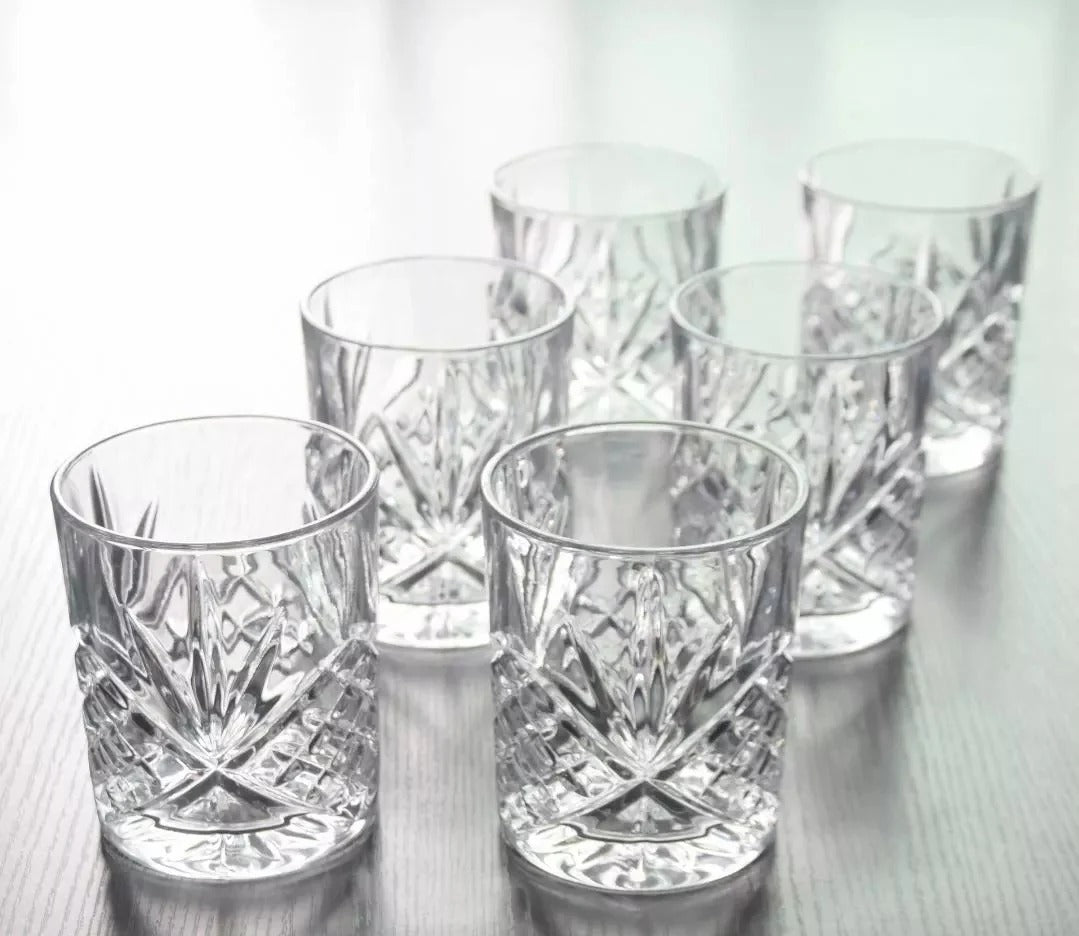 6Pcs French Style Glass Whisky Cup Tea Cup Coffee Mug Mini Bar Wine Cup Vodka 340ml