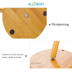 Bamboo Wood Tissue Holder vertical Roll Pole Paper Towel Holder