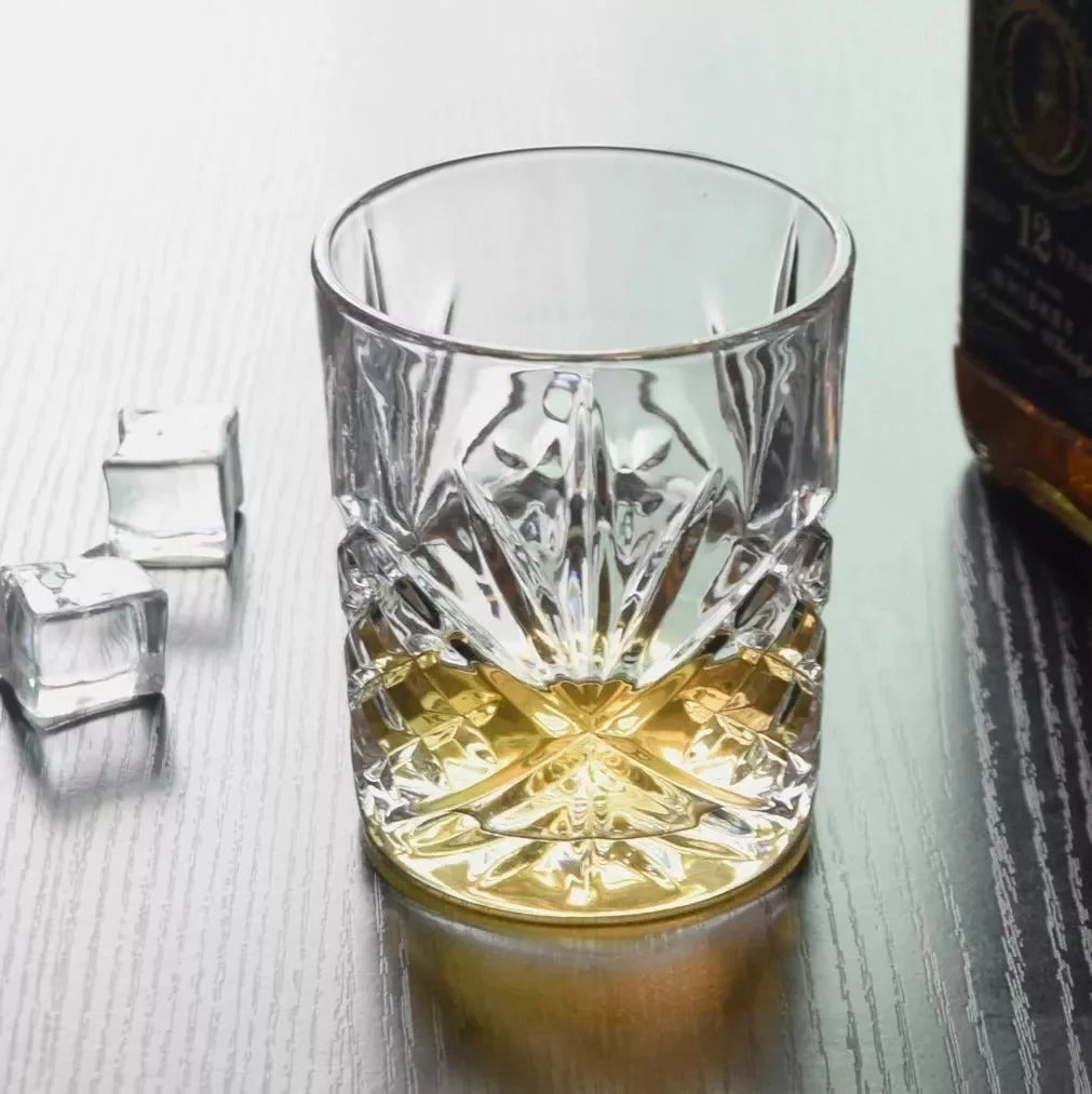 6Pcs French Style Glass Whisky Cup Tea Cup Coffee Mug Mini Bar Wine Cup Vodka 340ml