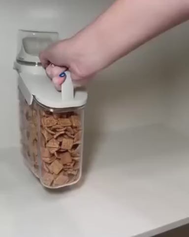Acrylic Food Storage Container 2500ml Cereal Dispenser & Pantry Organizer